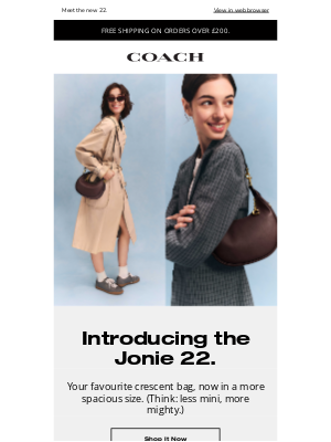Coach (United Kingdom) - Jonie is back (in a more spacious size).