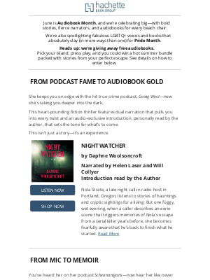 Hachette Book Group - Summer’s Here. Escape Into Audio.