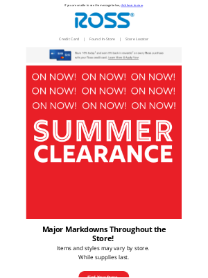 Ross Stores - 🎉 Our Summer Clearance is ON NOW!