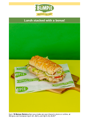 blimpie - Unlock bonus rewards!