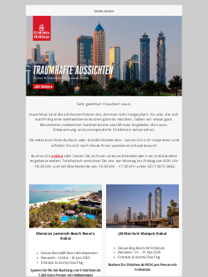 Emirates Holidays (Germany) - Schnell sein & genießen