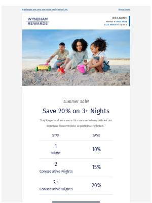 Stay 3+ Nights & Save 20% on Your Summer Vacay