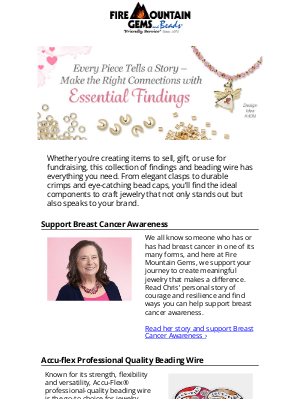 Fire Mountain Gems and Beads - Be Part of the Cure: Sell and Support with Handmade Breast Cancer Jewelry