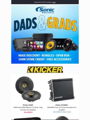 Sonic Electronix - Top Brand Gifts for Dads & Grads — Free Gear & 10% Credit!