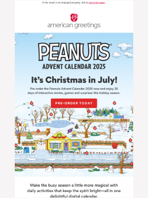 American Greetings - It's Christmas in July! 🎄 Celebrate with the Peanuts gang!