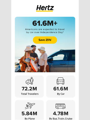 Hertz - 🎆 Celebrate the 4th with savings, Luther!