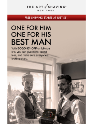 The Art of Shaving - Save 50% on Grooming Kits for Your Crew
