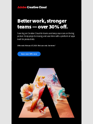 Adobe - Help teamwork make a dream work with over 30% off