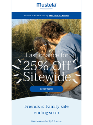 Mustela - Final days to shop friends & family sale