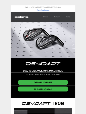 Cobra Golf - DS-ADAPT Irons | Dial-In Distance and Control