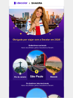 Decolar (Brazil) - 🥂 Boas festas e obrigado por viajar com a Decolar em 2024! ✈️🧳