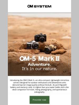 Olympus - Just Announced: OM-5 Mark II