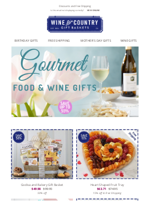 WineCountryGiftBaskets - Save up to 55% on Mother's Day gifts