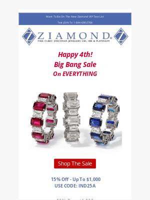 Ziamond - 🇺🇸 July 4th Big 💥 Bang Sale 🇺🇸