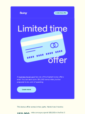 Scott’s Cheap Flights - 350,000-mile offer on a business card