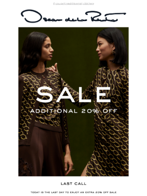 Oscar de la Renta - Ends Tonight: Extra 20% Off Sale