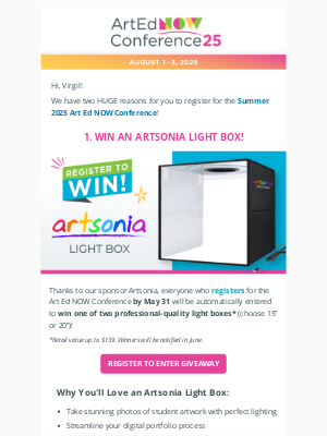 The Art of Ed - 💡 Win a Light Box! Sign Up for Online Art Ed PD & Save