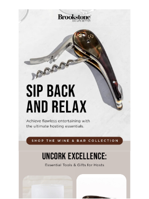 Brookstone - Uncork Elegance, Host in Style