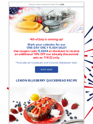 Chantal Cookware - 🎆4th of July Sale!! GET READY FOR OUR FLASH SALE!!