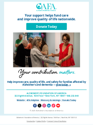 Alzheimer's Foundation of America - Give Care & Change Lives Today