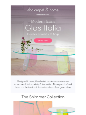ABC Carpet & Home - Our Latest Obsession: Glas Italia