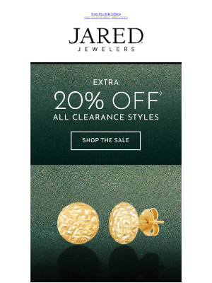 Jared - Hurry! Take an Extra 20% Off* Clearance Jewelry