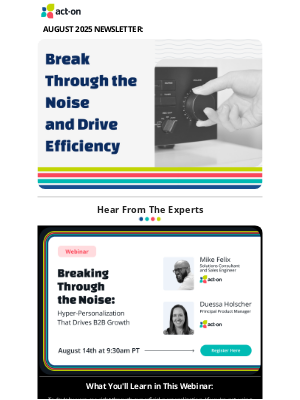Act-On Software - Your August Newsletter is Ready Today