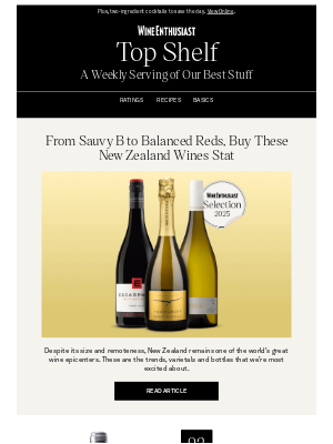 Wine Enthusiast Catalog - From Sauvy B to Balanced Reds, Buy These New Zealand Wines Stat