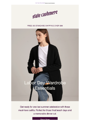 statecashmere - Labor Day Wardrobe Essentials