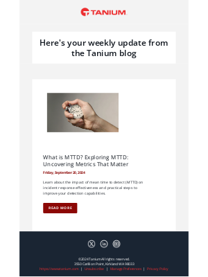 Tanium - Your weekly digest from Tanium