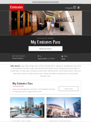 Emirates Holidays (Australia) - Save in Dubai with My Emirates Pass