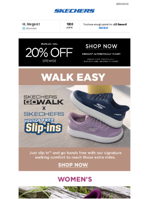 SKECHERS - Slip-in and go walk easy