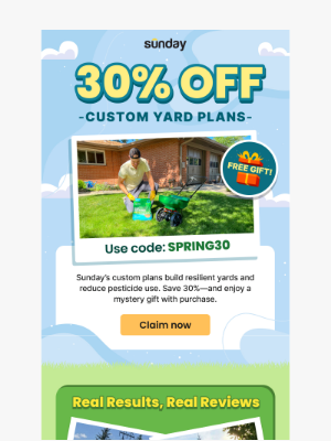 Sunday - Discounted Plans + Surprise Gift