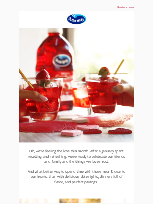 Ocean Spray - L-O-V-E is in the air (and your inbox…) ❤️