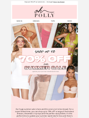 Oh Polly - Our huge summer sale is here