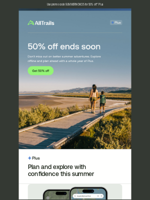 Time to save 50% on Plus is running out ⌛