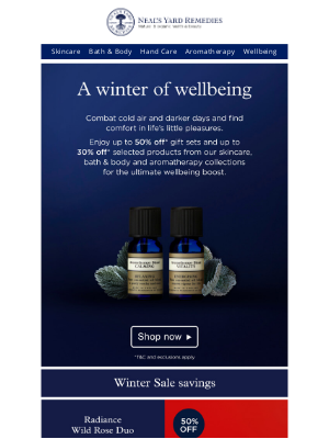 Neal's Yard Remedies - Winter sale | NEW lines added