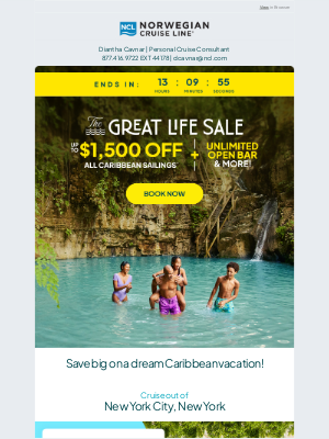 Norwegian Cruise Line - ⏳ Hours left: Up to $1,500 off Caribbean cruises 🌴