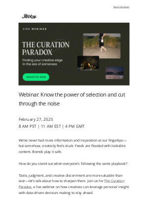 Stocksy United - The Curation Paradox Webinar: Standing out in a world of lookalike content