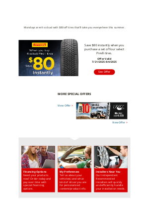 Discount Tire - 🎶 Crank the AC, Hit the Road, & Save $80 on New Tires!