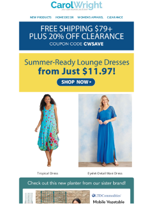 Carol Wright Gifts - Summer-Ready Lounge Dresses from Just $11.97!