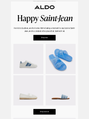 Aldo Shoes (Canada) - Bonne Saint-Jean!