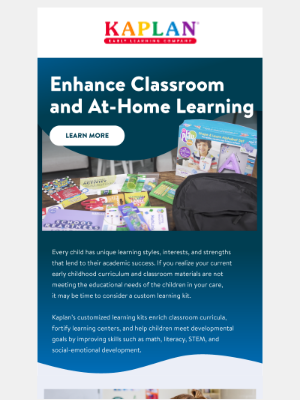 Kaplan Early Learning - Customizable learning kits for birth to school ages