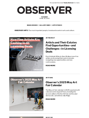 Observer - Observer’s 2025 May Art Fair Calendar
