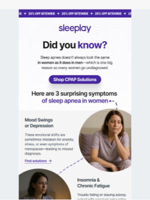 Sleeplay - 3 Signs of Sleep Apnea Most Women Miss
