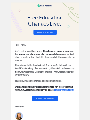 Khan Academy - “It saved my future.”