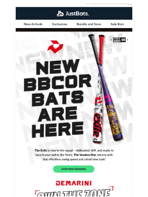 JustBats - NEW DeMarini BBCOR Bats Are Here!