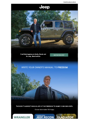 Jeep - Harrison Ford Drives a Jeep® Brand Vehicle into the Big Game spotlight