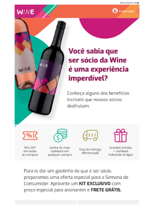 Wine (Brazil) - Olha o que separamos especialmente pra VOCÊ! 👀