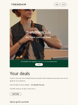 Trendhim - Your April member deals